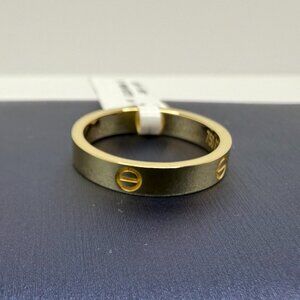 ‼️SOLD‼️ 18K Genuine Gold Screw Motif Band, Size 7 (14) - 1.98g